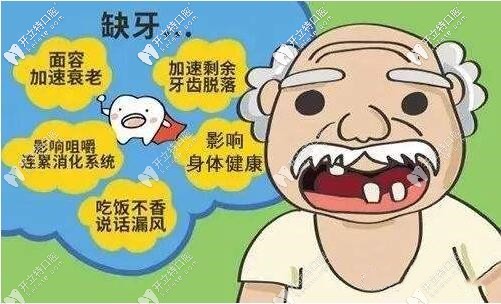 缺牙的危害